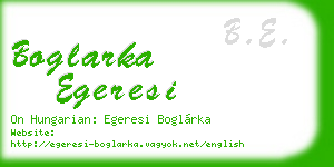 boglarka egeresi business card