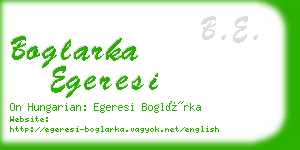 boglarka egeresi business card